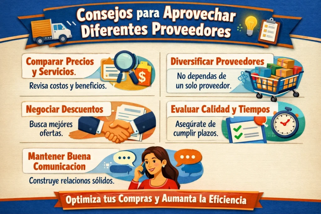 Consejos para Aprovechar Diferentes Proveedores